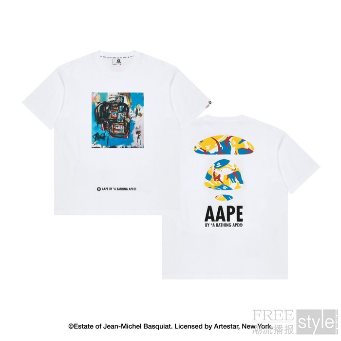 AAPE × JEAN-MICHEL BASQUIAT 徜徉于浩瀚艺术之空_freestyle潮流网