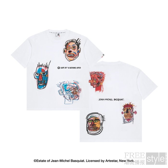 AAPE × JEAN-MICHEL BASQUIAT 徜徉于浩瀚艺术之空_freestyle潮流网